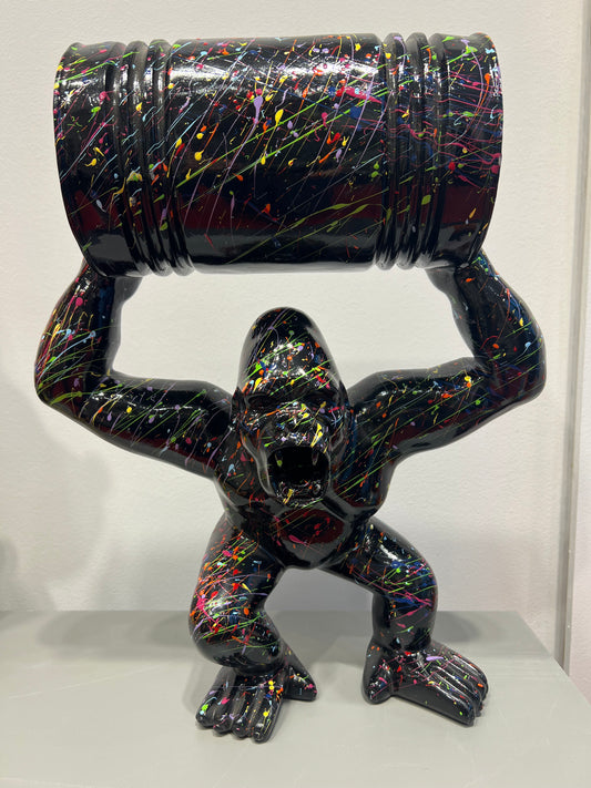 Gorilla Zwart met verfspatten