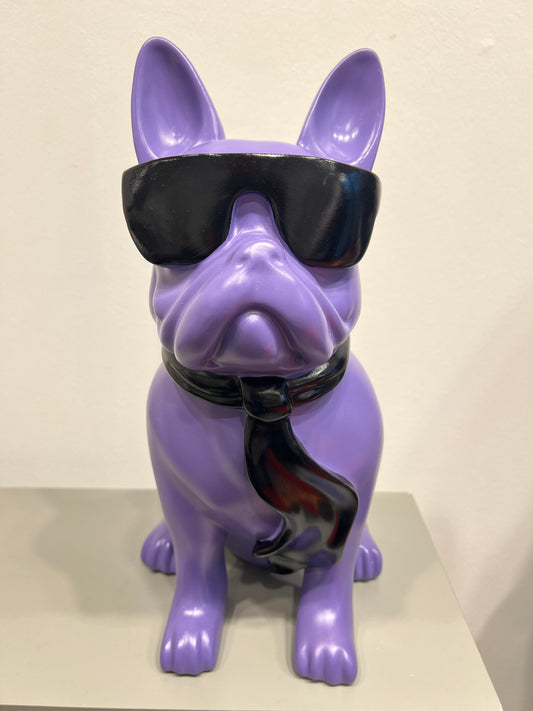 Bulldog met bril - Paars