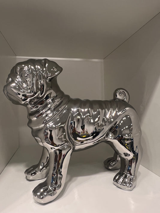 Keramiek Bulldog - Chrome
