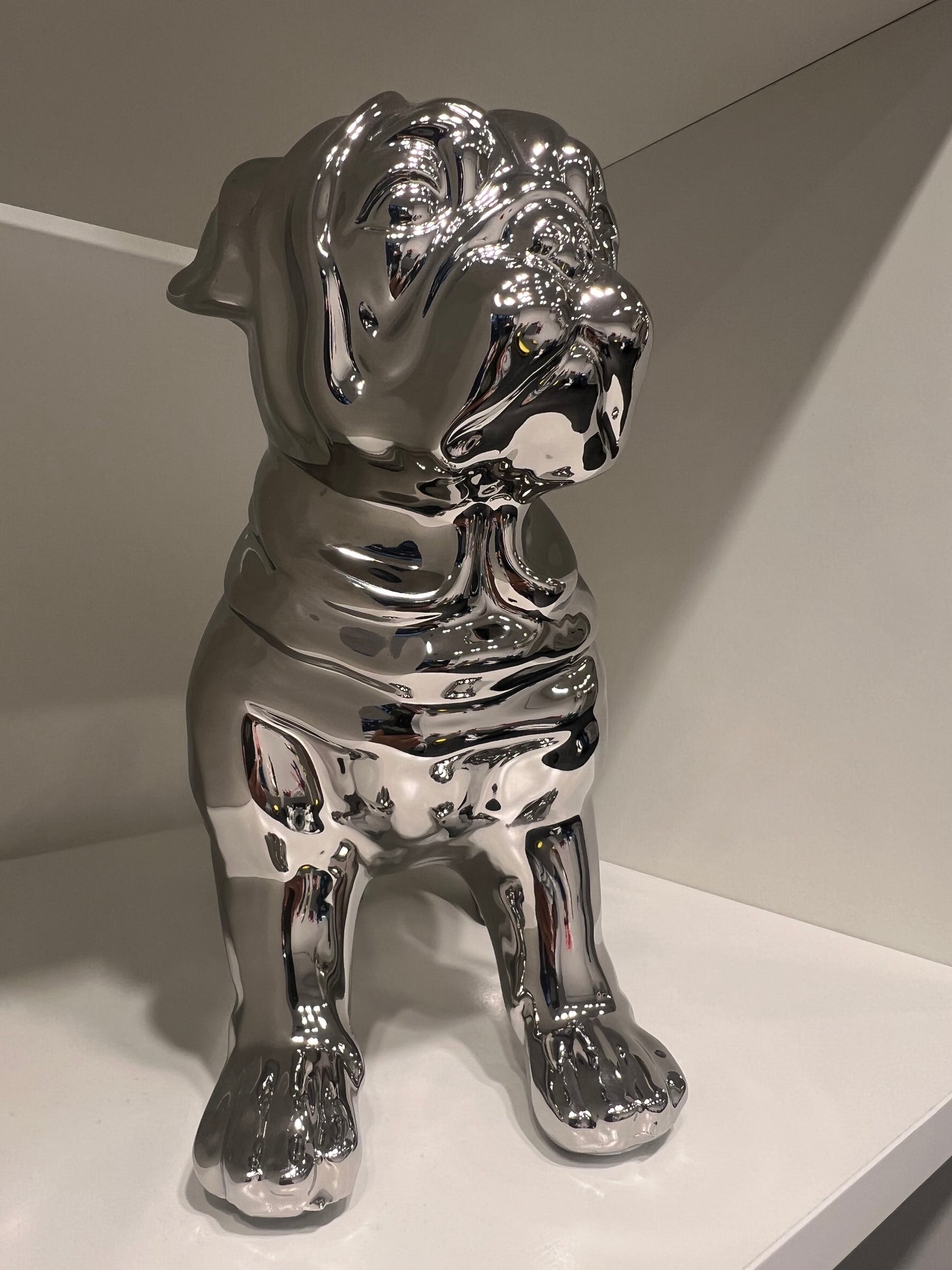 Keramiek Bulldog - Chrome