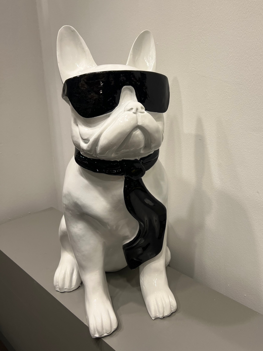 Bulldog met bril - Zwart & Wit