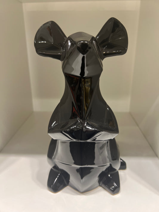 Origami Keramiek Kangoeroe  - Zwart